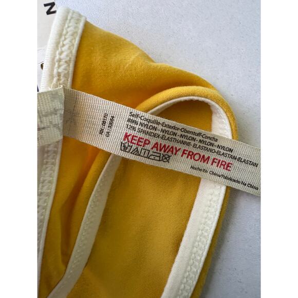 FREE PEOPLE Women's Good Lookin' Bralette Spicy Mustard Size Large T-Back NWT - Picture 6 of 8